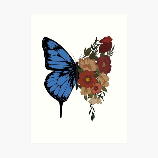 Download Butterfly Tattoo Shawn Art Prints Redbubble