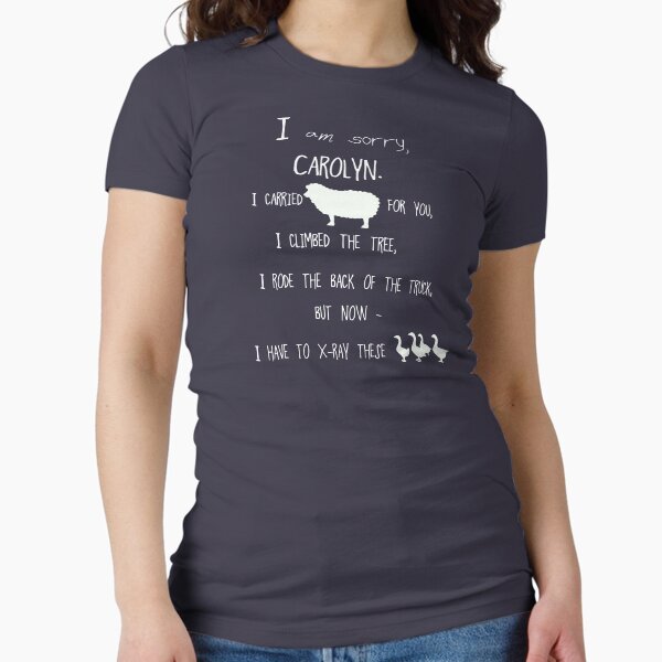 but now - I have to x-ray these geese! /on dark colours/ Fitted T-Shirt