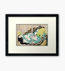 Diving Woman and Omastar Framed Print