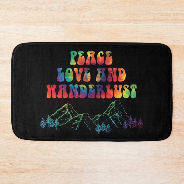 Item preview, Peace Love and Wanderlust Mountain Version designed and sold by AdventurePrints.