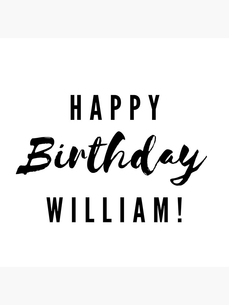 Carte Postale Joyeux Anniversaire William Par Creativetext Redbubble