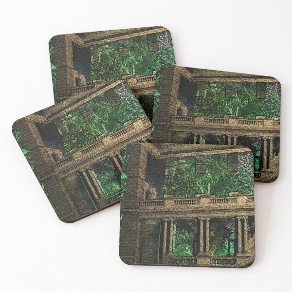 Item preview, GARDEN CLIMBING THE WALLS OF A SANDSTONE BUILDING  designed and sold by Jane Holloway.