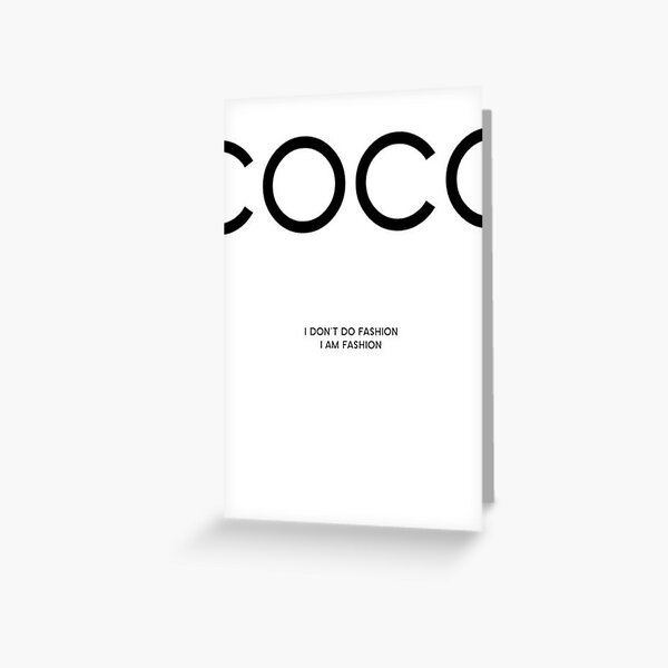 coco Chanel Carte de vœux