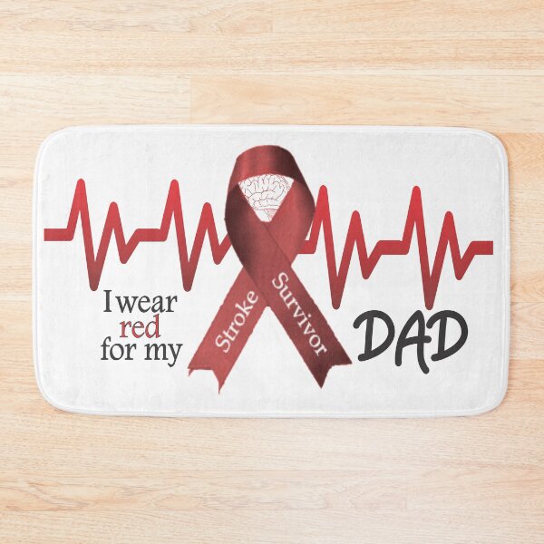 Item preview, Stroke Survivor I Wear Red For My Dad Red Ribbon Surviving a Stroke designed and sold by Hanlar.