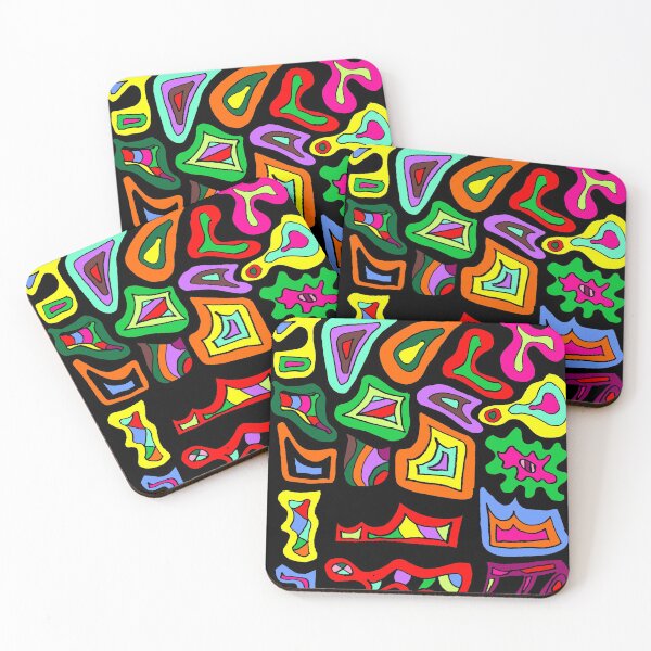 Item preview, FELLING GROOVY | NEON COLORS  | HAND DRAWN PSYCHEDELIC POP ART  designed and sold by Jane Holloway.