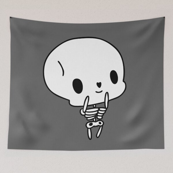Item preview, CUTE SKELETON | KAWAII | CHIBI AESTHETIC | HALLOWEEN | HEART KIDS designed and sold by pierrelaidesign.