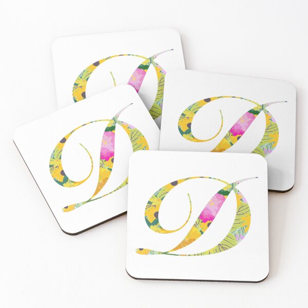 Item preview, Monogram Floral Cursive Letter D designed and sold by sporadicdoodlin.