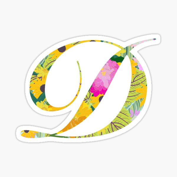 Monogram Floral Cursive Letter O Sticker for Sale by sporadicdoodlin