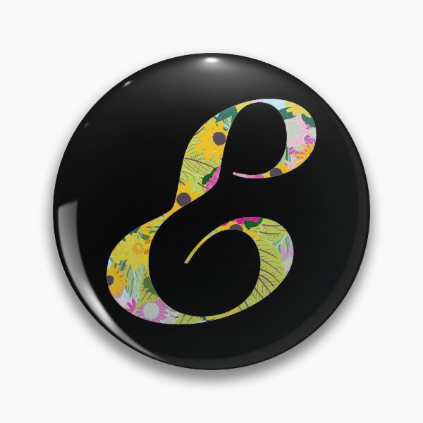Item preview, Monogram Floral Cursive Letter E designed and sold by sporadicdoodlin.