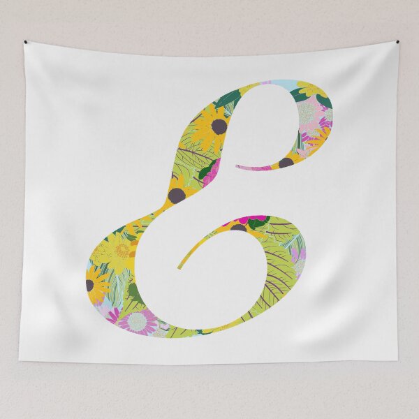 Item preview, Monogram Floral Cursive Letter E designed and sold by sporadicdoodlin.