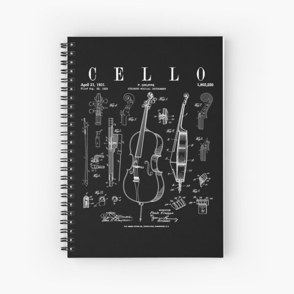 Item preview, Cello Vintage Patent Cellist Drawing Print designed and sold by GrandeDuc.