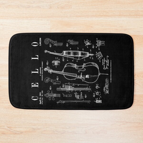 Item preview, Cello Vintage Patent Cellist Drawing Print designed and sold by GrandeDuc.