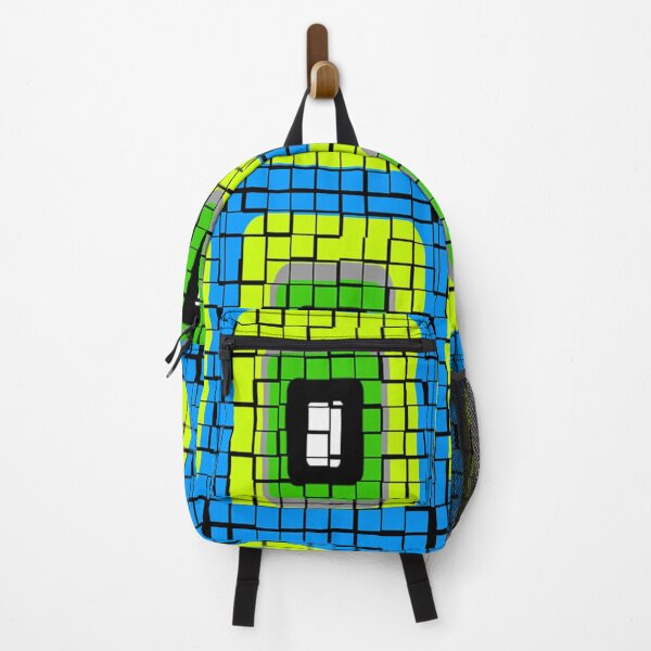 Item preview, GEOMETRIC SQUARES IN BLACK - GREY - NEON YELLOW- NEON GREEN NEON BLUE designed and sold by Jane Holloway.
