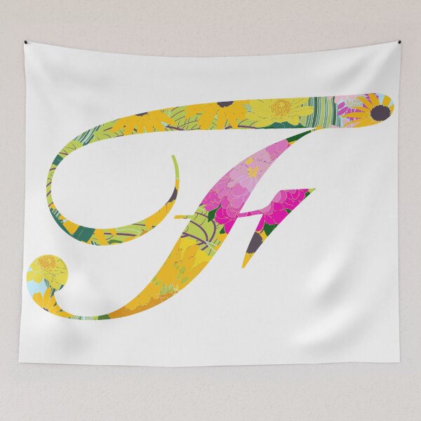 Item preview, Monogram Floral Cursive Letter F designed and sold by sporadicdoodlin.