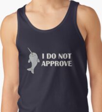 Das missbilligende Narwal Tank Top