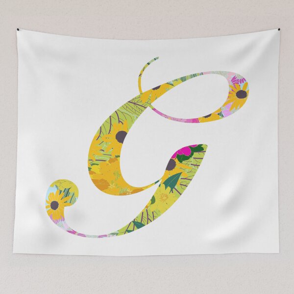 Item preview, Monogram Floral Cursive Letter G designed and sold by sporadicdoodlin.
