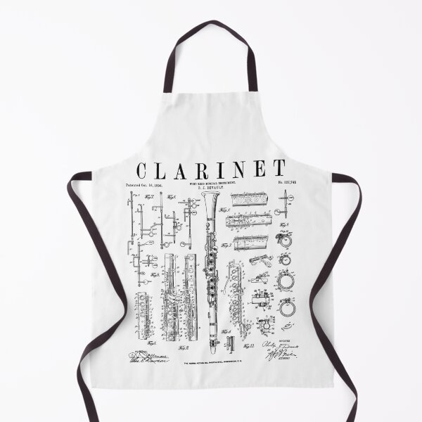 Item preview, Clarinet Vintage Patent Clarinetist Drawing Print designed and sold by GrandeDuc.