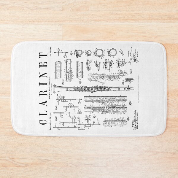 Item preview, Clarinet Vintage Patent Clarinetist Drawing Print designed and sold by GrandeDuc.