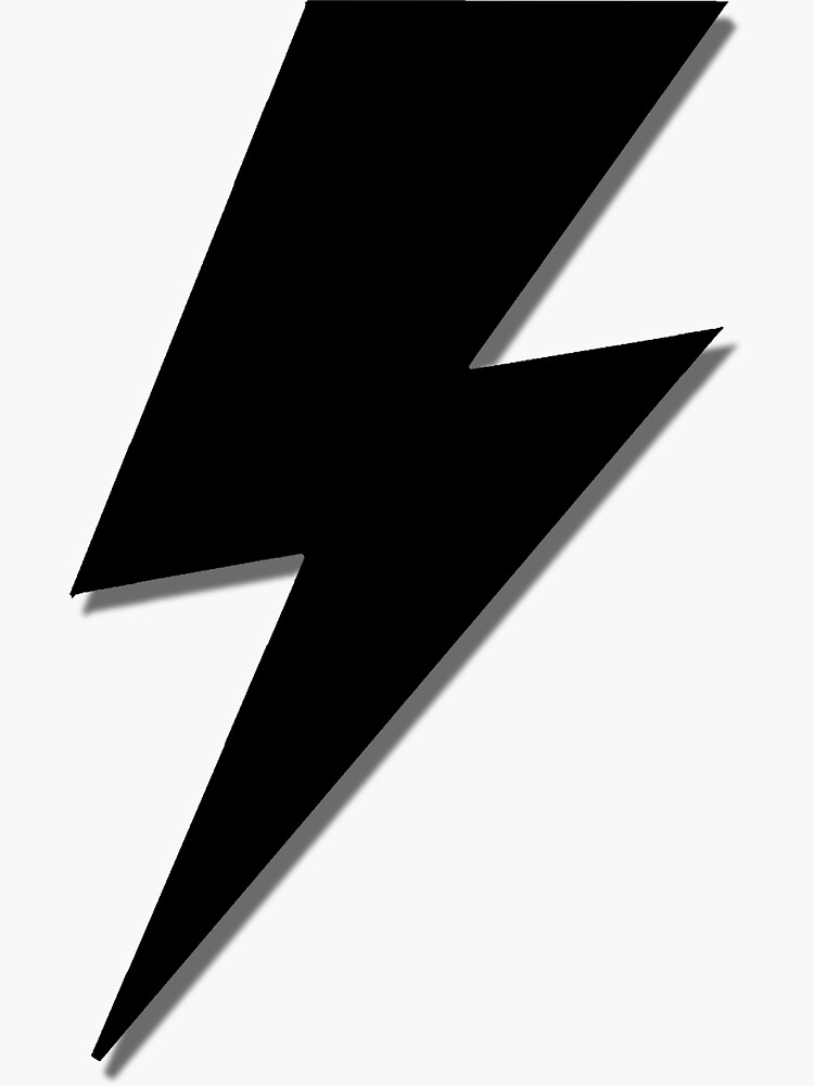 "Black Lightning Bolt" Sticker for Sale by kriistenmurphy Redbubble