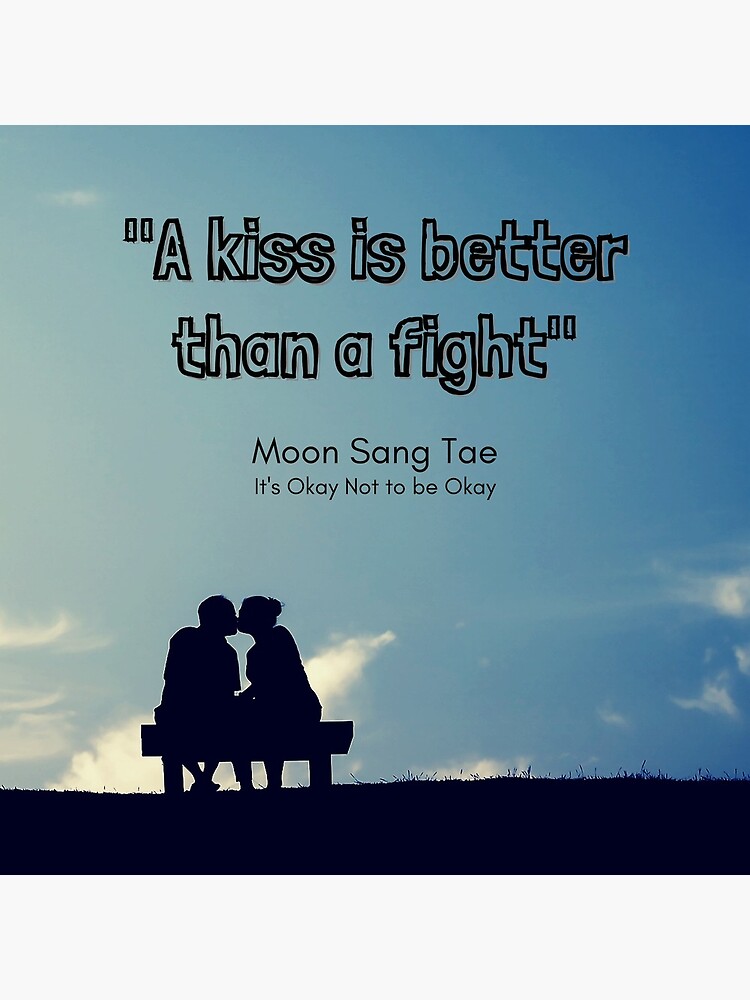 It S Okay Not To Be Okay Kiss Fight Greeting Card By Bluejpn Redbubble