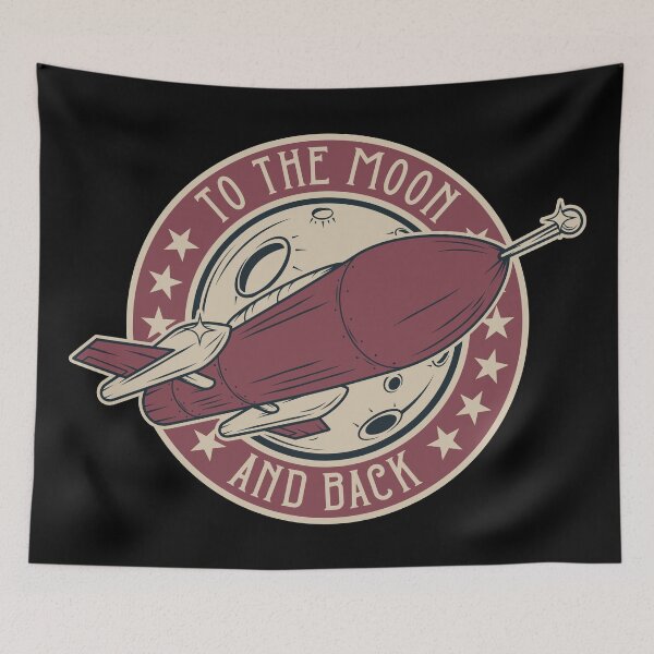 Item preview, To The Moon And Back Retro Space Adventure designed and sold by Vector Scout Lab.