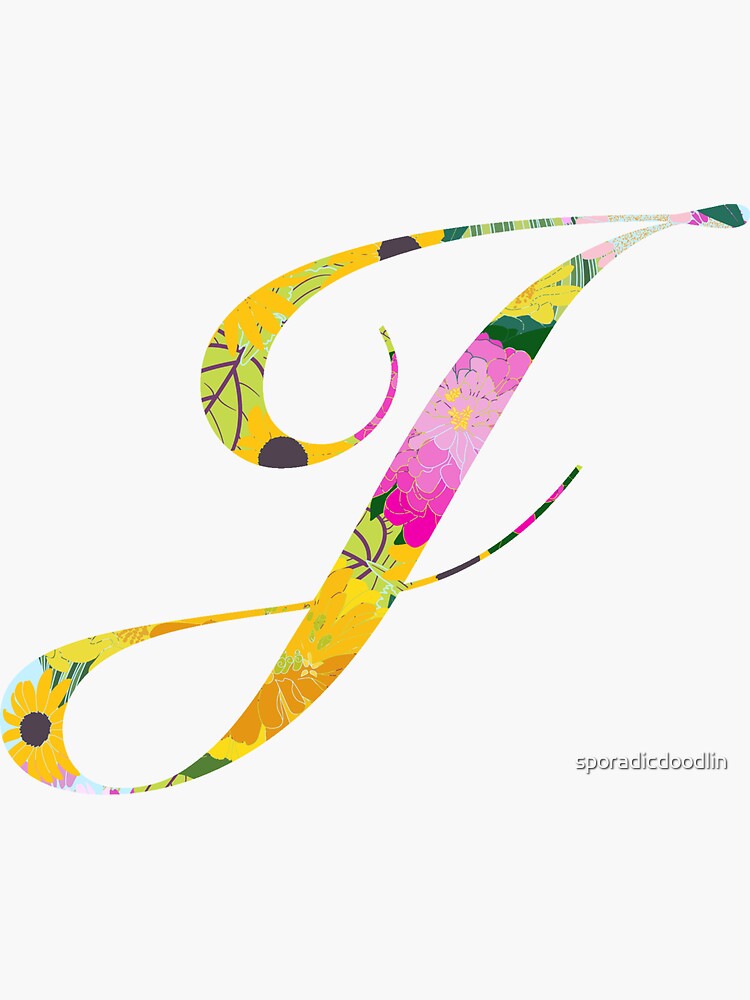 Monogram Galaxy Cursive Letter F Sticker for Sale by sporadicdoodlin