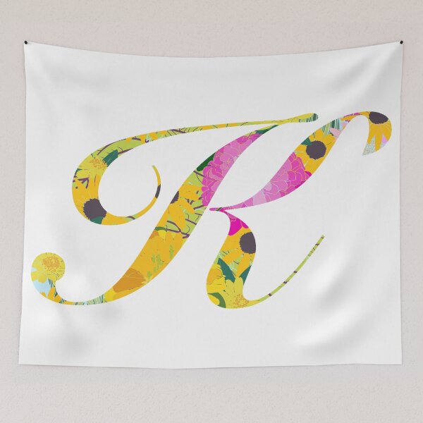Item preview, Monogram Floral Cursive Letter K designed and sold by sporadicdoodlin.