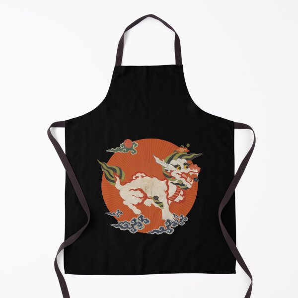 Item preview, Lion Dragon Riding on Auspicious Cloud Chinese Art Red Sun Background designed and sold by Wangfu-tees.