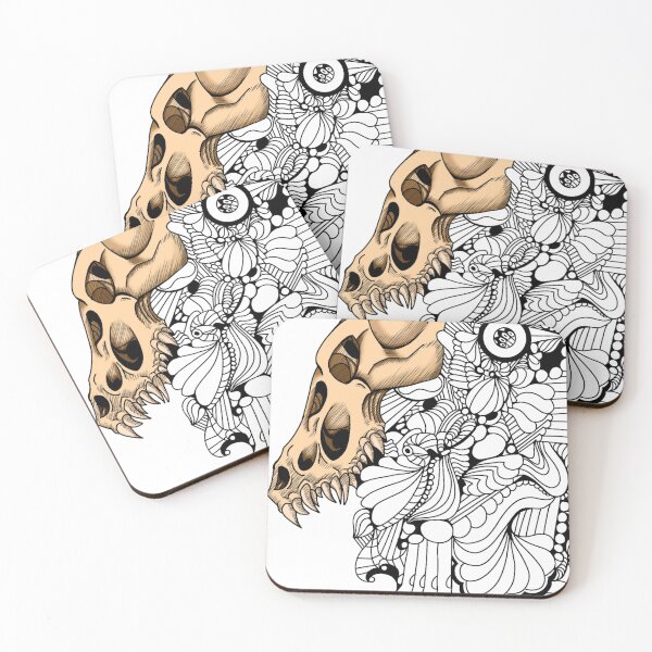 Item preview, Dragon skull line design designed and sold by Necrodeciple.