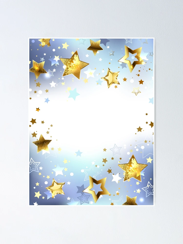 Stellar explosion wits gold stars  Poster for Sale by Blackmoon9