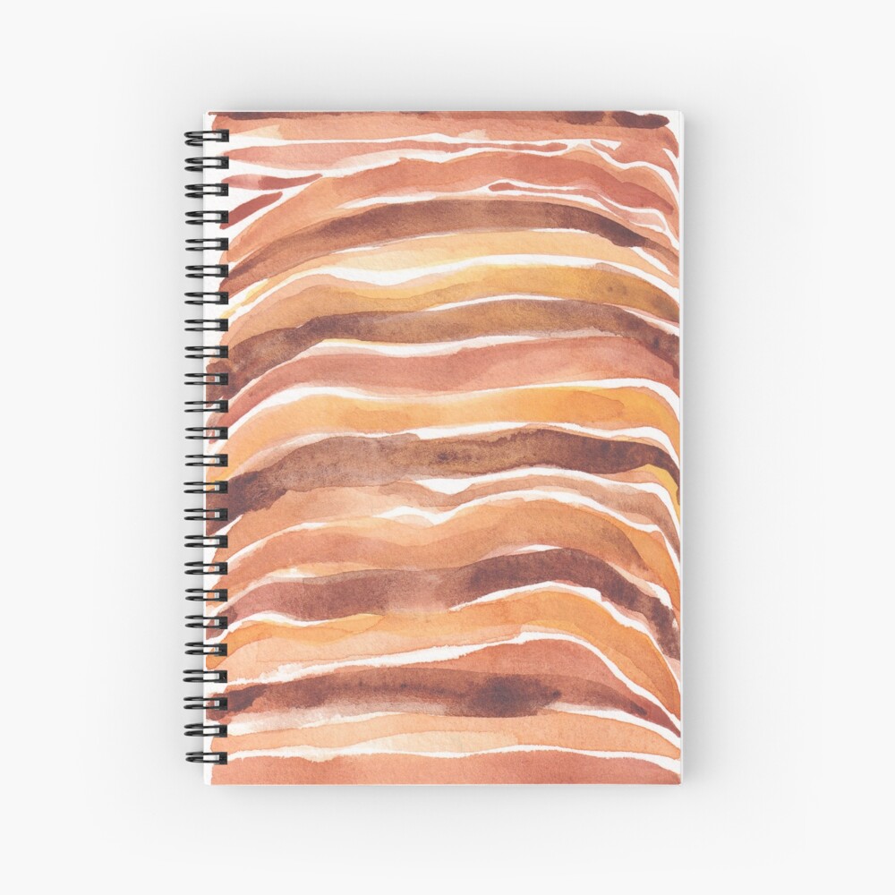 Tiger animal print_hand painted watercolour Spiral Notebook