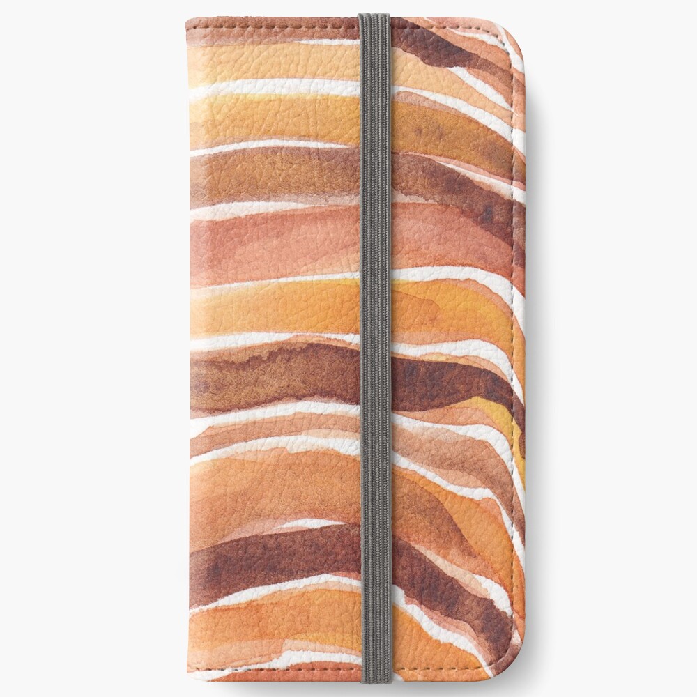 Tiger animal print_hand painted watercolour iPhone Wallet