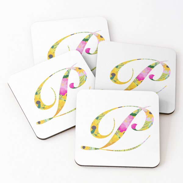 Item preview, Monogram Floral Cursive Letter P designed and sold by sporadicdoodlin.