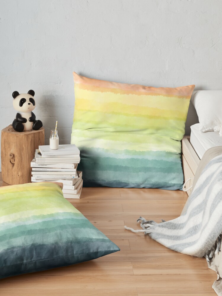 Alternate view of Retro breeze _ watercolour Floor Pillow