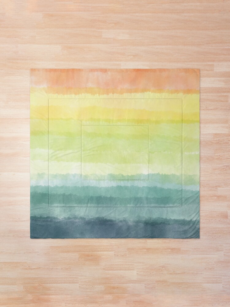 Alternate view of Retro breeze _ watercolour Comforter