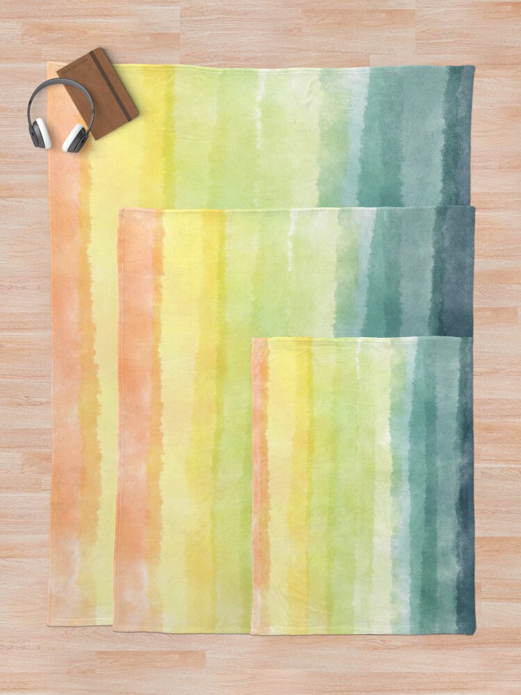 Alternate view of Retro breeze _ watercolour Throw Blanket