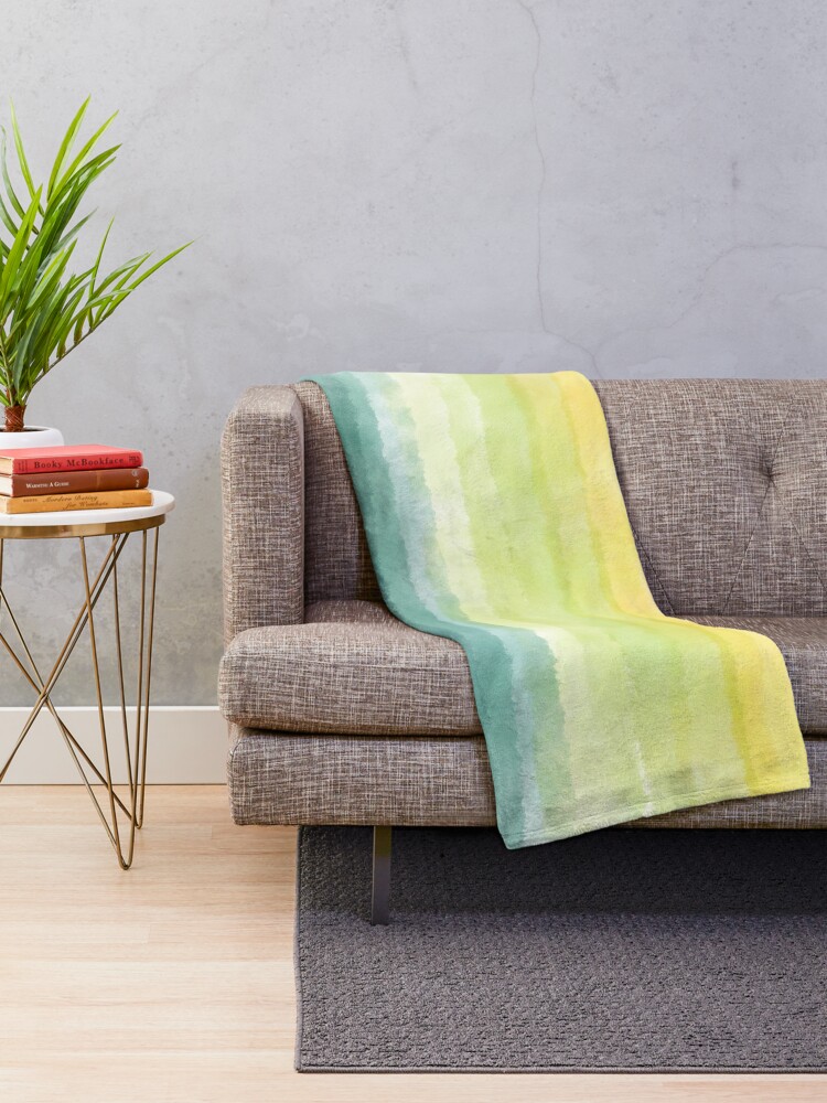 Alternate view of Retro breeze _ watercolour Throw Blanket