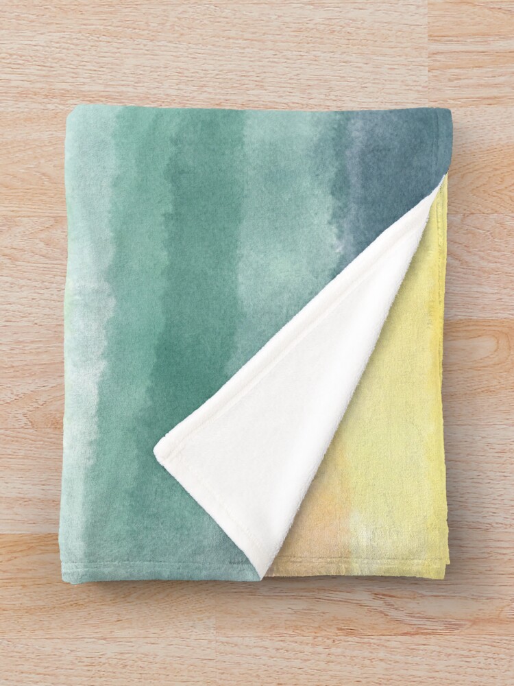 Alternate view of Retro breeze _ watercolour Throw Blanket