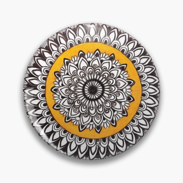 Item preview, Yellow flower mandala  designed and sold by Mermaidssparkle.