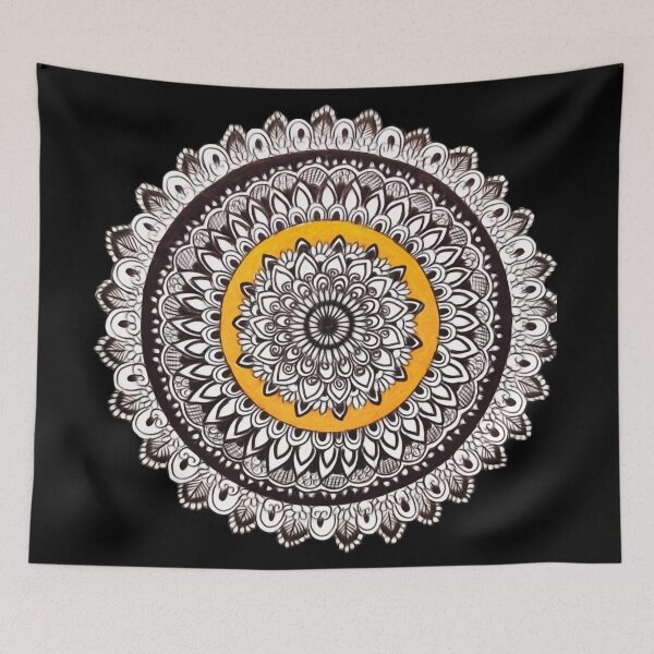 Item preview, Yellow flower mandala  designed and sold by Mermaidssparkle.