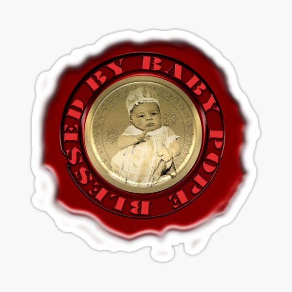 Blessed By Baby Pope Sticker