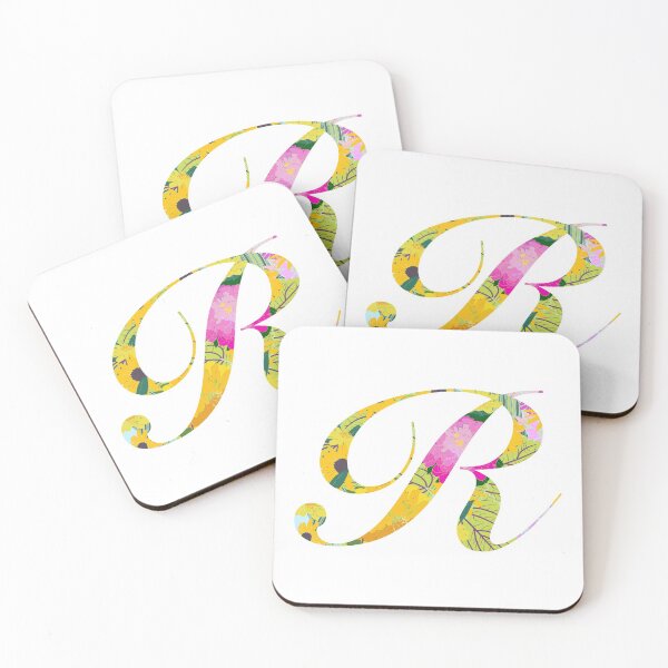 Aperçu de l'œuvre Lettre cursive florale monogramme R créée et vendue par sporadicdoodlin.