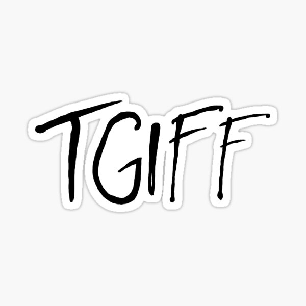 TGIFF black Sticker