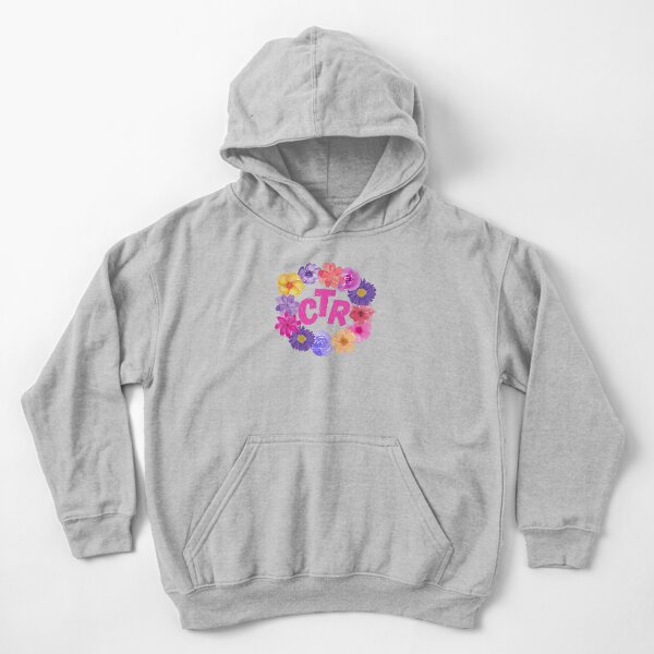 CTR - watercolor flowers Kids Pullover Hoodie