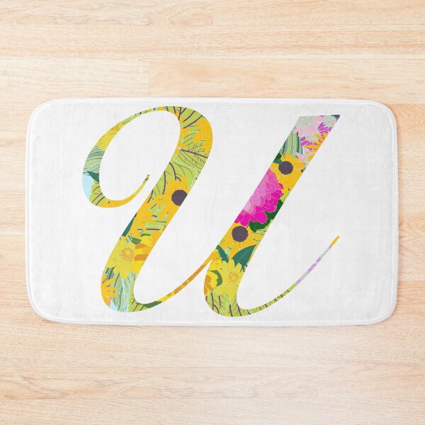 Item preview, Monogram Floral Cursive Letter U designed and sold by sporadicdoodlin.