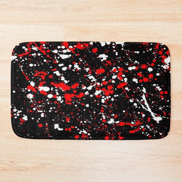 Item preview, Red and White Paint Splatters on Black designed and sold by lmcvinco.