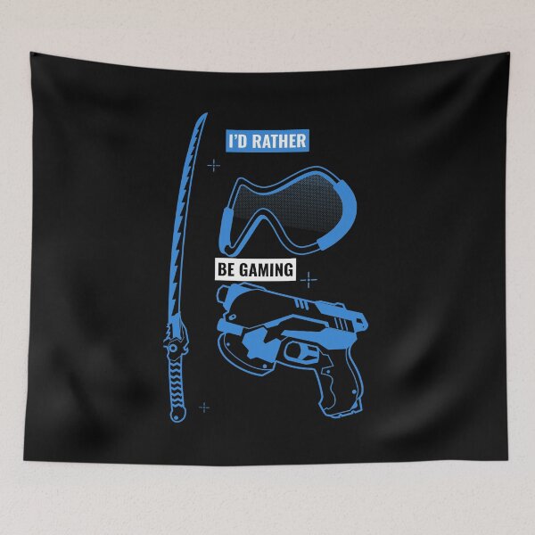 Item preview, Gaming Artwork in Blue designed and sold by TeeZoneZtore.