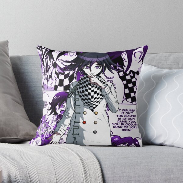 Kokichi Ouma Manga Print (BUT PURPLE!!!) Throw Pillow