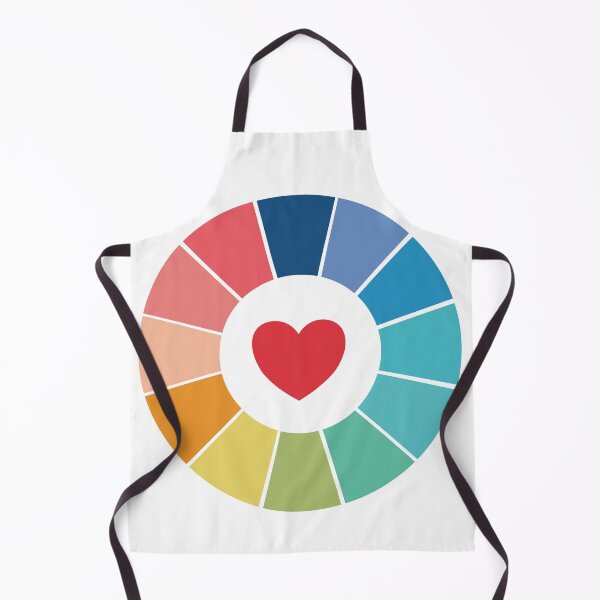 Item preview, Rainbow Color Wheel with Red Heart designed and sold by StickerArtwork.