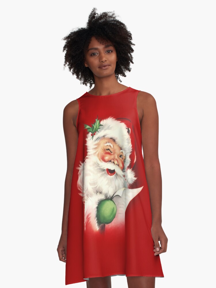 Santa Claus Womens Vintage Christmas Dresses Vintage Santa